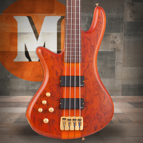 Schecter Stiletto Studio-4 FL Left hand Bass Guitar - Honey Satin (2765)