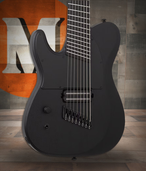 Schecter PT-8 MS Black Ops LH - Satin Black Open Pore (625) | Musician Madness