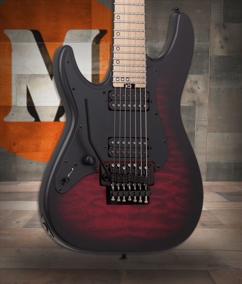 Schecter Miles Dimitri Baker-7 FR LH -  Crimson Red Burst Satin (2138) | Musician Madness