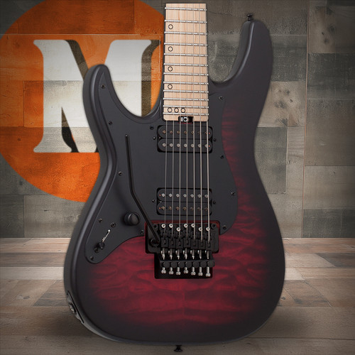 Schecter Miles Dimitri Baker-7 FR LH -  Crimson Red Burst Satin (2138) | Musician Madness