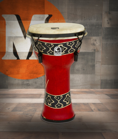 Toca Mechanical Freestyle 9" Djembe Ex Rim Red (SFDMX-9RP)|Musician Madness