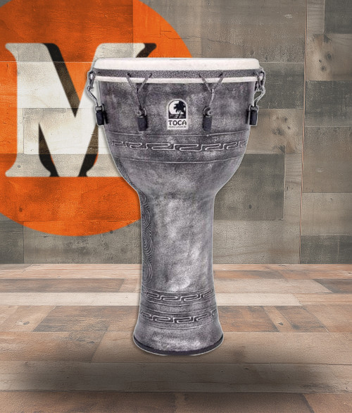 Toca Freestyle Mechanically Tuned Djembe 14" Antique Silver w/Bag (SFDMX-14ASB)