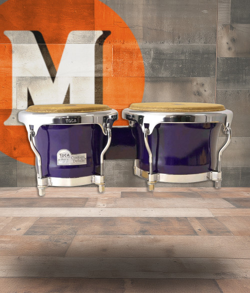 Toca Custom Deluxe Bongos Transparent Purple (4600-PW) | Musician Madness