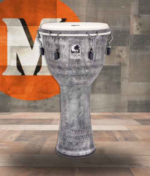 Toca Freestyle 12" Djembe Ex Rim Antique Silver (SFDMX-12AS) | Musician Madness