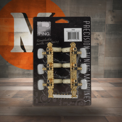 Ping P2625 Deluxe Gold Lyra Plate Classic Machine Heads. (2 Set) (P2625-U) | Musician Madness