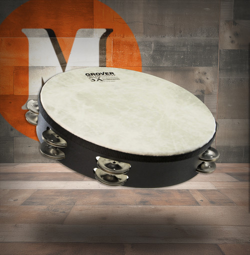 Grover Pro SX-GS SX Series 10" Double-Row Tambourine (w/ Dimpled Silver Jingles) (SX-GS)