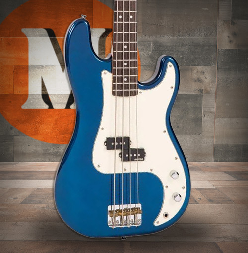 Vintage V4 Reissued Bass Guitar - Bayview Blue (V4BBL)|Musician Madness
