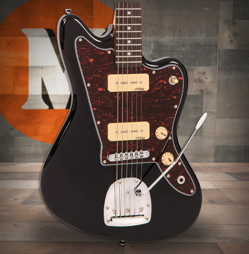 Vintage V65 ReIssued Vibrato Electric Guitar - Boulevard Black (V65VBK)|Musician Madness
