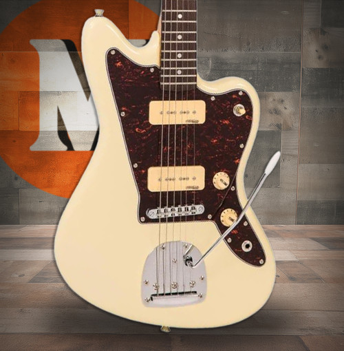 Vintage V65 ReIssued Vibrato Electric Guitar - Vintage White (V65VVW)