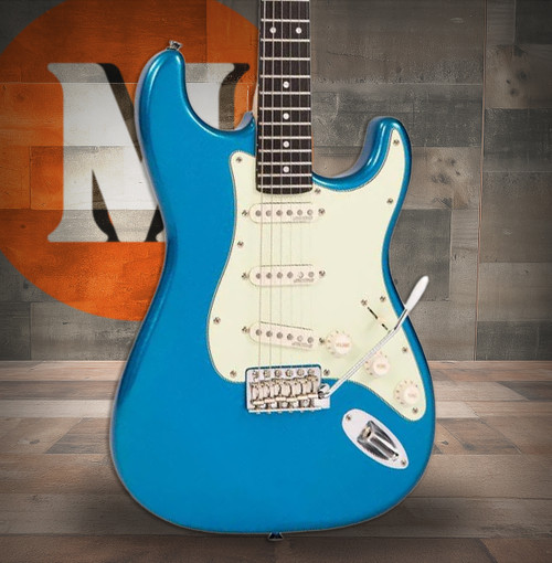 Vintage V6 ReIssued Electric Guitar - Candy Apple Blue (V6CAB)|Musician Madness