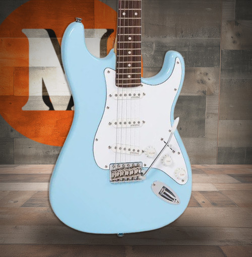 Vintage V6 ReIssued Electric Guitar - Laguna Blue (V6LB)