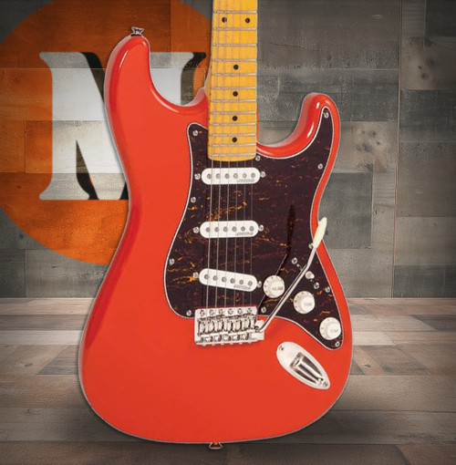 Vintage V6M ReIssued Electric Guitar - Firenza Red (V6MFR) | Musician Madness