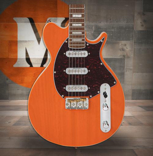 Vintage REVO Series 'Vision' Electric Guitar - Trans Orange (VRV800TO)