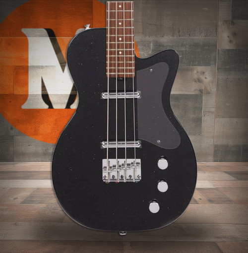 Silvertone Short Scale Bass Lipstick Pickups  24 Fret - Black Silver Flake (1444BSF)