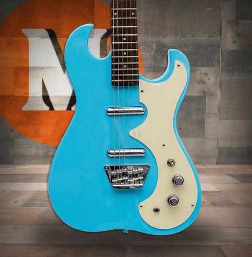 Silvertone Double Cut Bolt-on Lipstick Pickups - Light Blue (1449DBL)|Musician Madness