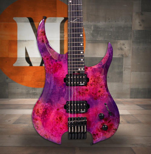 Legator Ghost G6SS Six String Electric Guitar - Magenta Burl (G6SS-MAG)