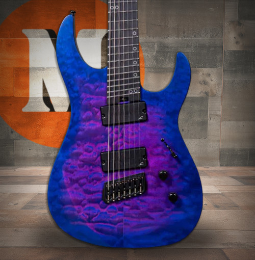 Legator Ninja N7FSS Seven String Electric Guitar - Hyper Nova Blue (N7FSS-HB) | Musician Madness