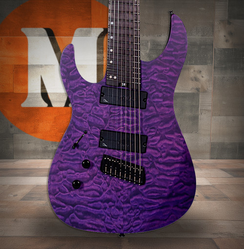Legator N8FSSL 8 String Electric Guitar Left Hand - Purple Flame (N8FSSL-PR)