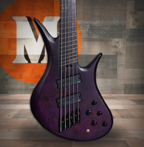 Legator HB5F Bass Guitar -Satin Purple Burl (HB5F-PR) | Musician Madness