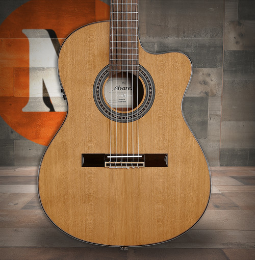 Alvarez Artist Classical Guitar Acoustic Electric Hybrid, with Cutaway (AC65HCE) | Musician Madness