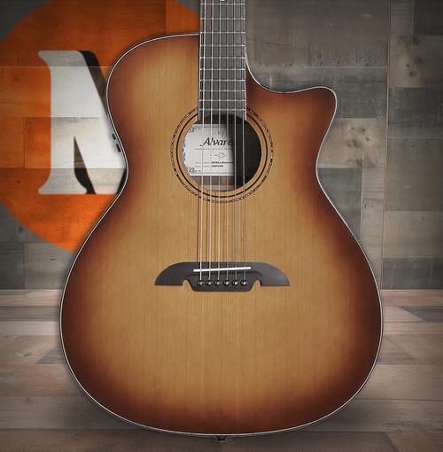 Alvarez Artist Elite Grand Auditorium Guitar Acoustic Electric Shadowburst with Cutaway (AEG95CE_Shadowburst) | Musician Madness