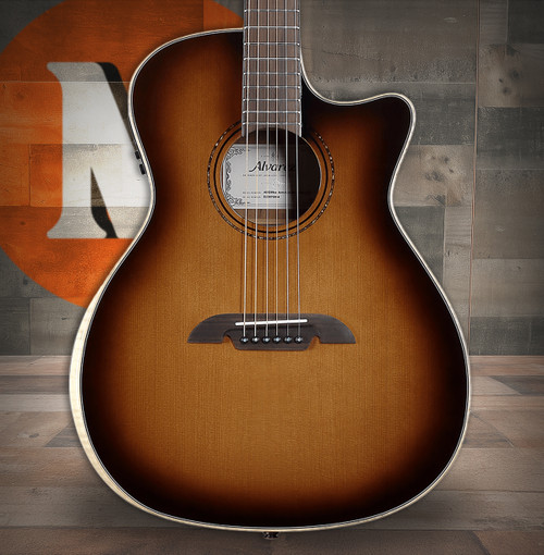 Alvarez Artist Elite Grand Auditorium Guitar Acoustic Electric Shadowburst Armrest with Cutaway (AEG99CE_Armrest_Shadowburst) | Musician Madness