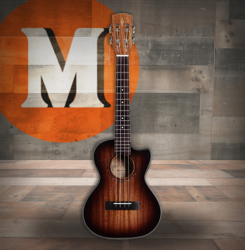 Alvarez Artist Tenor Ukulele Herringbone SHB Ac. Elec w/EQ&Tuner Solid Mah Top (AU66TCESHB)