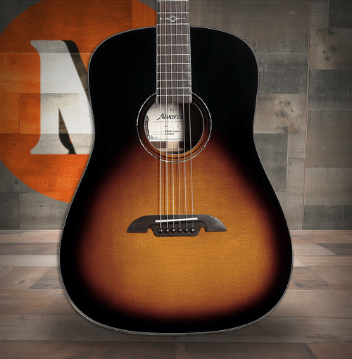 Alvarez Masterworks Dreadnought Guitar Acoustic Electric 12 Fret Slope Shoulder Sunburst (MDR70E_Sunburst)