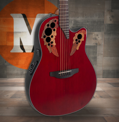 Ovation Celebrity Elite E-Acoustic Guitar CE44-RR Ruby Red (CE44-RR-G) | Musician Madness