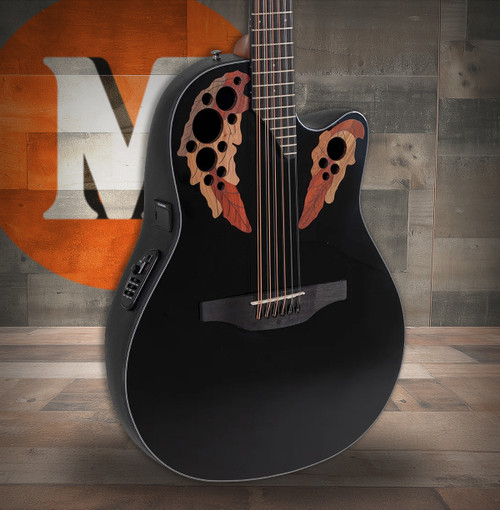 Ovation Celebrity Elite E-Acoustic Guitar CE4412-5 Black 12-String (CE4412-5-G) | Musician Madness