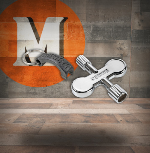 Sonor Rotor Tuning Key for Square Head and Slotted Head Tuning Rods Includes Mounting Clip and Key Ring (RK)