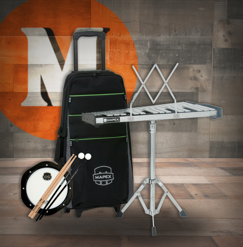 Mapex Backpack Percussion Kit 2.5 Octave Bells In Roller Bag (MPK32PC)