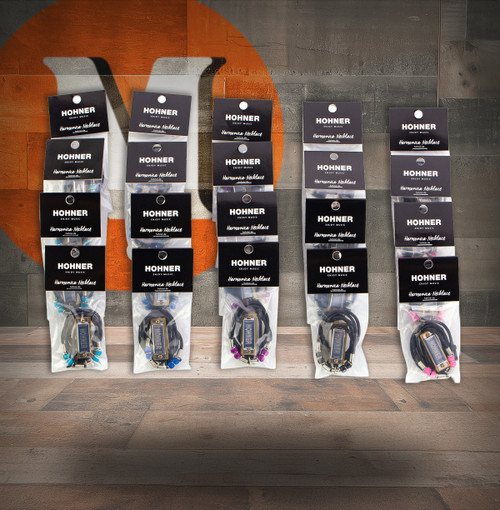 Hohner Mini Harmonica Necklace 20 Pcs 5 Colors (M38N-5C)