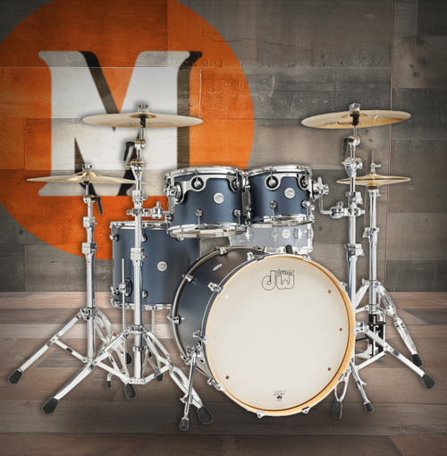 DW Design Series 4-PC Blue Slate Shell Pack (DDLM2214BS) | Musician Madness