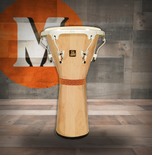 Latin Percussion LP Aspire Djembe Oak Natural with Chrome Hardware 12-1/2" (LPA630-AWC) | Musician Madness
