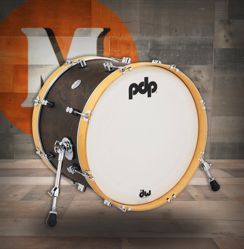 PDP Concept Classic 14x20 Walnut Stain Kick Drum with Natural Stain Hoops (PDCC1420KKWN) 
