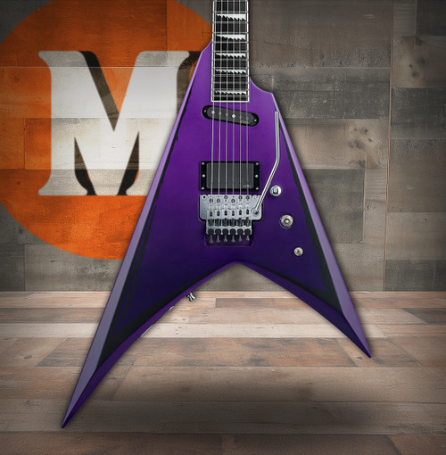 ESP E-II Alexi Laiho Ripped Sawtooth - Purple Fade Satin w/ Pinstripes (EIIALEXIRIPPED) | Musician Madness