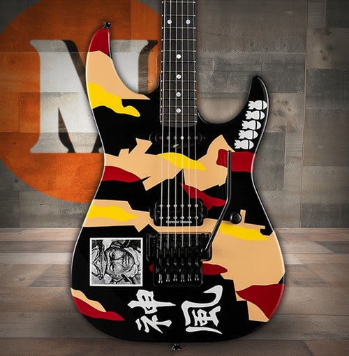 ESP George Lynch Kamikaze-1 - Black w/ Graphic (EGLK1) | Musician Madness