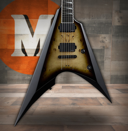 ESP EII Arrow NT Burl Maple Nebula Black Burst (EIIARROWNTBMNBLKB)|Musician Madness