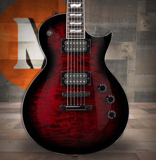 ESP LTD EC-256 QM - See Thru Black Cherry SB (LEC256QMSTBCSB) | Musician Madness