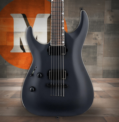 ESP LTD MH-1000 Baritone - Black Satin LH (LMH1000BBLKSLH)