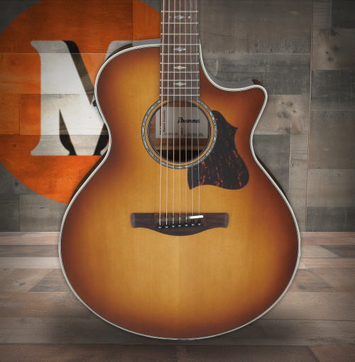 Ibanez AE3007FMHTBH 7-String Acoustic-Electric Guitar AE - Tobacco Edge Burst High Gloss (AE3007FMHTBH) | Musician Madness