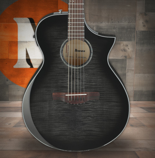 Ibanez AEWC400 Acoustic Electric Guitar - Transparent Black Sunburst High Gloss (AEWC400TKS) | Musician Madness