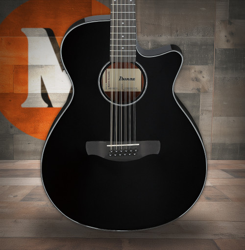 Ibanez AEG5012BK Acoustic Electric 12-String Guitar - Black (AEG5012BK) | Musician Madness