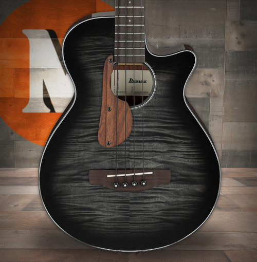 Ibanez AEGB25ETKH Acoustic Electric Bass - Transparent Black Sunburst High Gloss (AEGB25ETKH) | Musician Madness