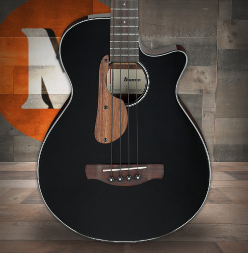 Ibanez AEGB24EBKH - 4 String Acoustic Electric Bass Guitar - Black High Gloss (AEGB24EBKH) | Musician Madness