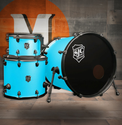 SJC Pathfinder 3-Piece Shell Pack - Caribbean Blue (PFK322FBCBW)