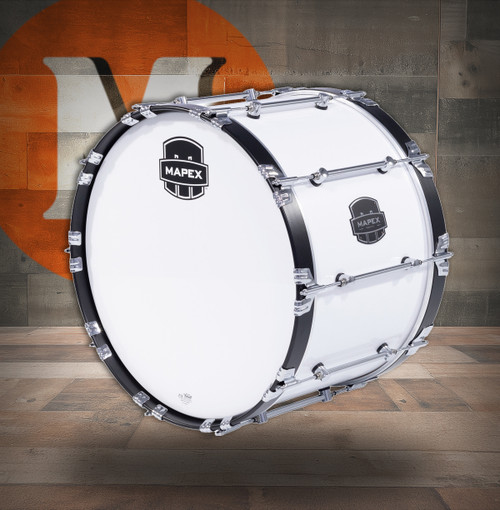 Mapex 22 Inch Quantum Mark II Bass Drum Gloss White (QCMB2214-SW-CC)