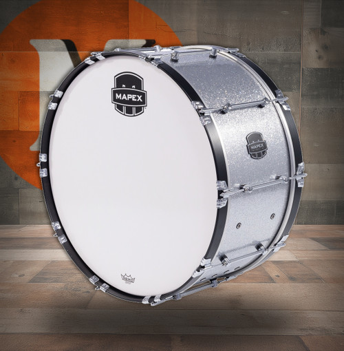 Mapex 30 Inch Quantum Mark Ii Bass Drum Silver Diamond Dazzle (QCMB3014-CK-CC)