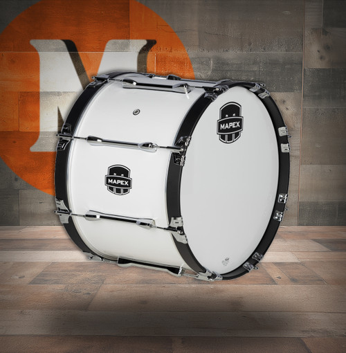 Mapex Qualifier 20"X14" Marching Bass Drum Gloss White (QLB2014CCSW)